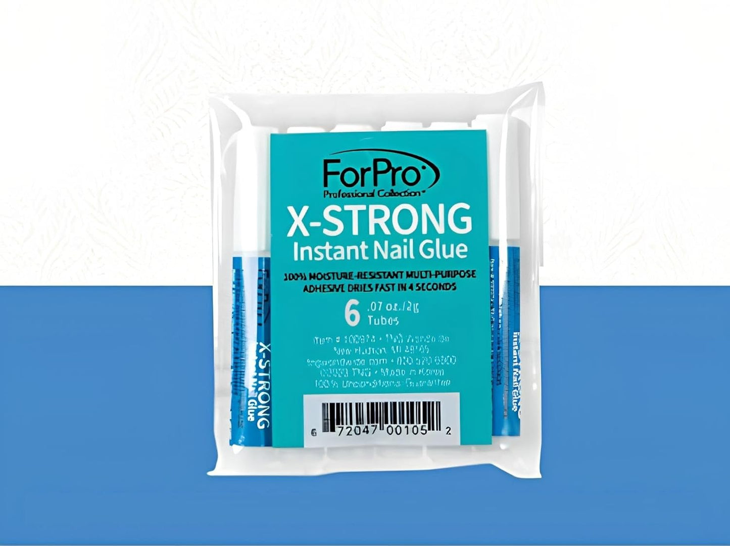 Pegamento instantáneo para uñas X-Strong, de larga duración y secado rápido, para aplicar uñas postizas, 0,07 oz (pack de 6)