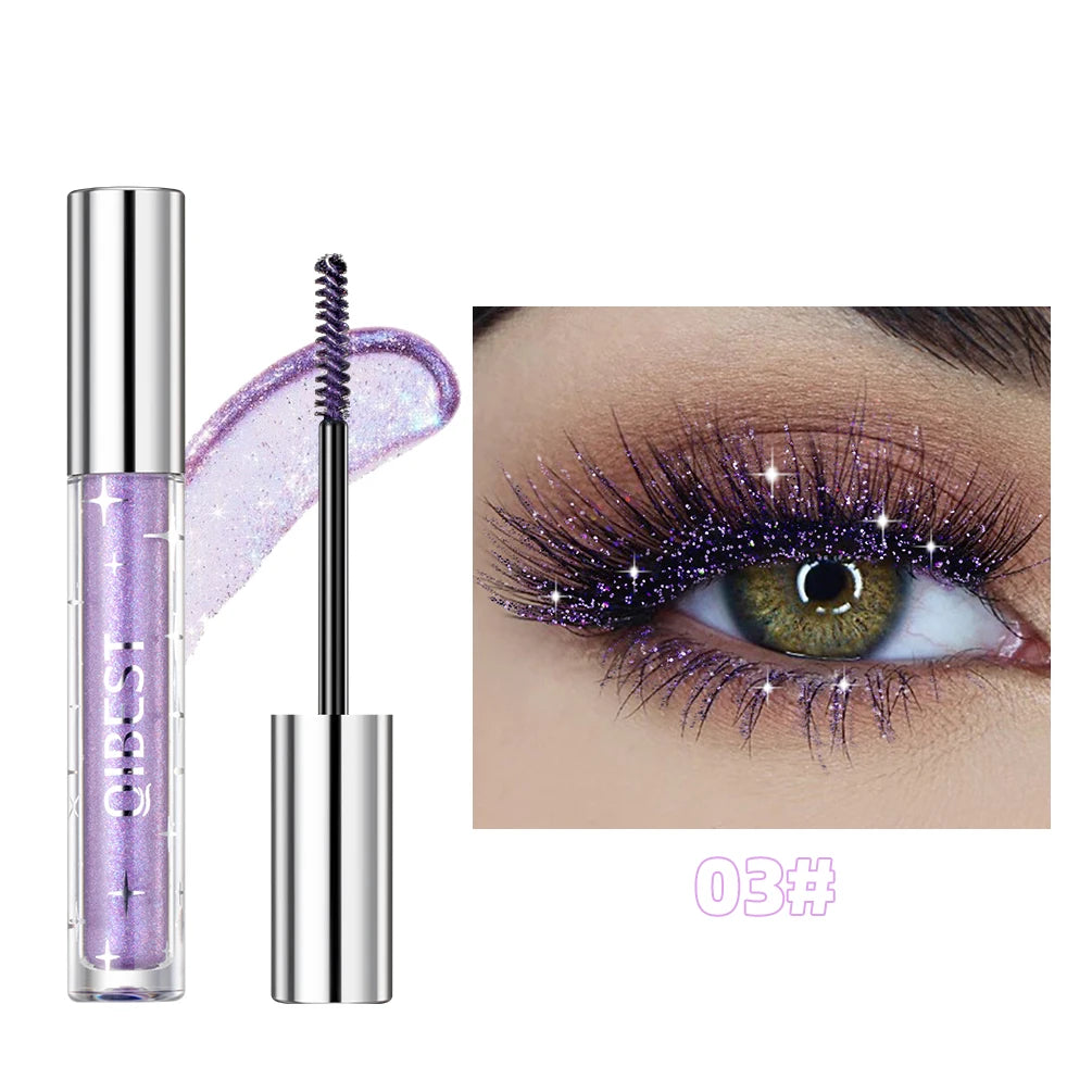 Máscara de Pestañas Diamond Galaxy (1 pc)  Secado rápido, resistente al sudor y acabado con destellos shimmer.