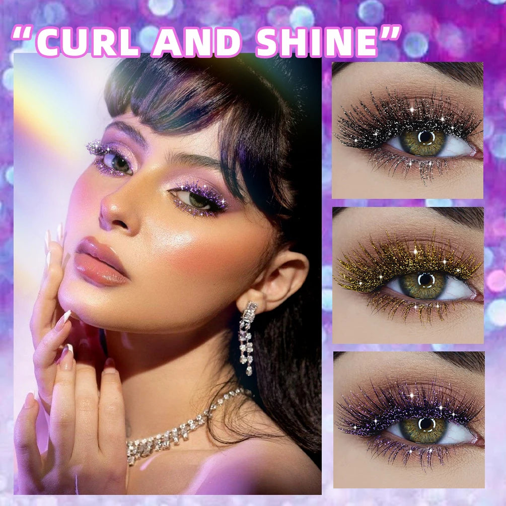 Máscara de Pestañas Diamond Galaxy (1 pc)  Secado rápido, resistente al sudor y acabado con destellos shimmer.