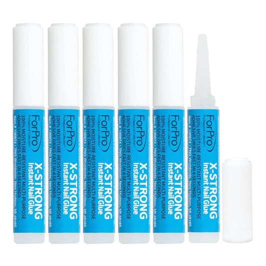 Pegamento instantáneo para uñas X-Strong, de larga duración y secado rápido, para aplicar uñas postizas, 0,07 oz (pack de 6)